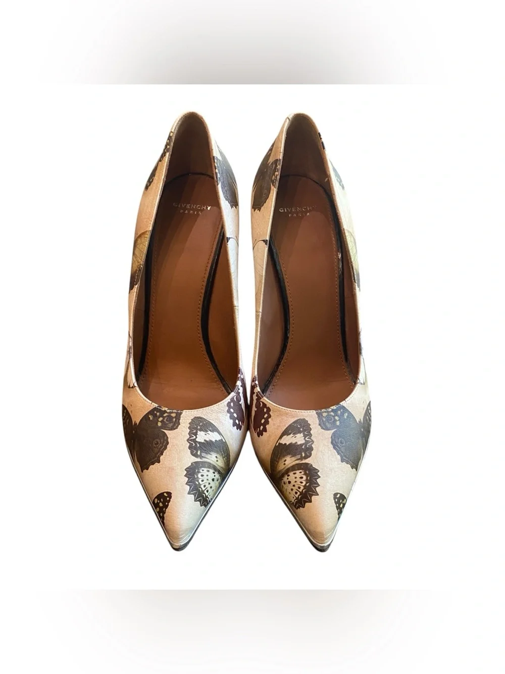 Givenchy Lia Printed Leather Butterflies Pointed Toe 10cm Stiletto Heel Pump